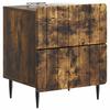 Nightstand Smoked Oak 43 X 34.5 X 49.5 Cm Engineered Wood