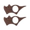 Pack of 2 Creative Animal Inspired Thumb Bookmarks Made From Natural Wood Ideal For Cats And Dog Lovers Book Page Holder