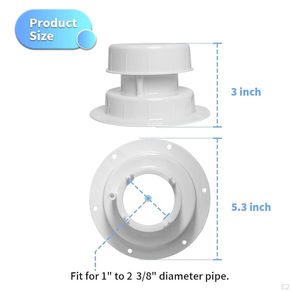 RV Plumbing Vent Cap Replacement Kit Sewer Vents for 1 to 2 3/8 inch Tube