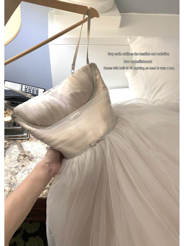 Flowing Immortal Princess Mesh Tie-Waist Dress