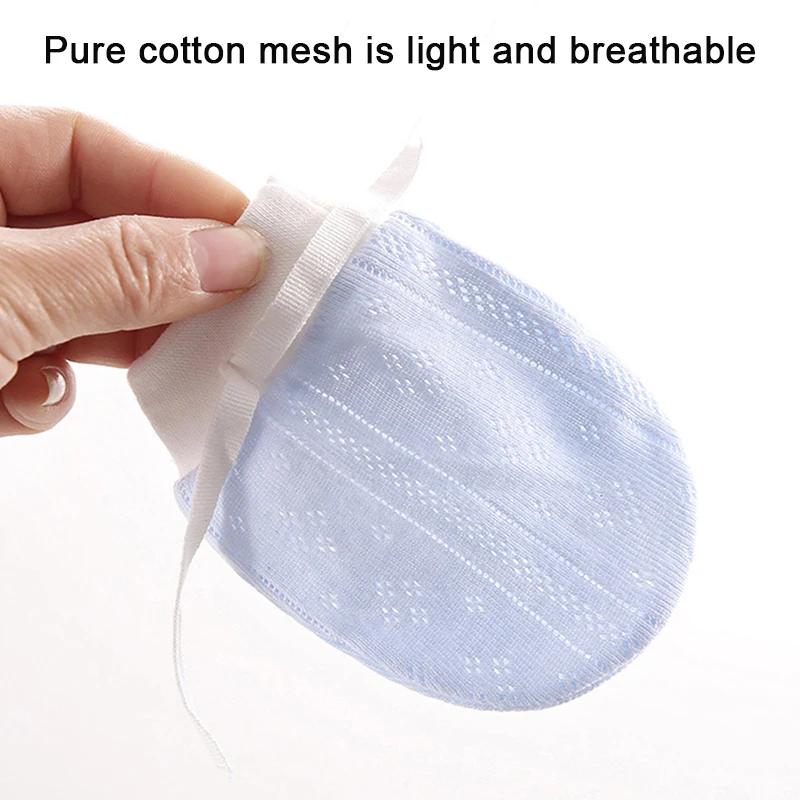 Non-Toxic 2Pcs Baby Gloves For Newborns Cotton 0-12 Months Infant Anti Scratching Kids Mittens Face Protection Hand Glove Baby Accessories