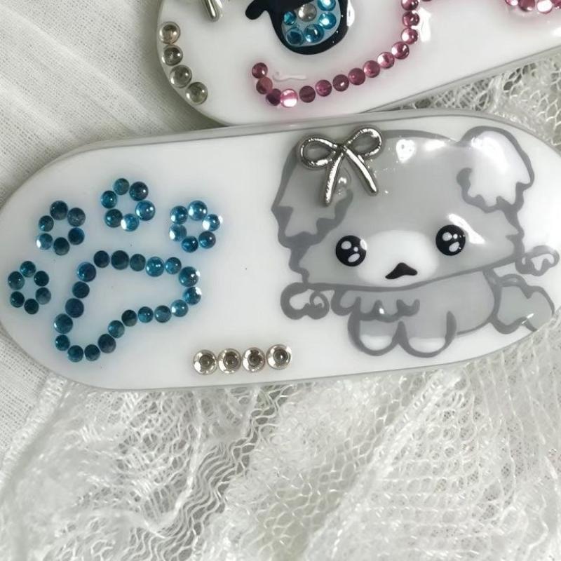 1 Piece Hair Accessories Vintage Y2K 1990S Kawaii Dog Paw Angel Bear Cross Sweet Side Clip For Women Girls