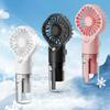 USB Rechargeable Handheld Spray Fan 2 In 1 Design Nano Mist Spray Mist Humidifier Fan Flexible Fan Blades 4 Speed Adjustable