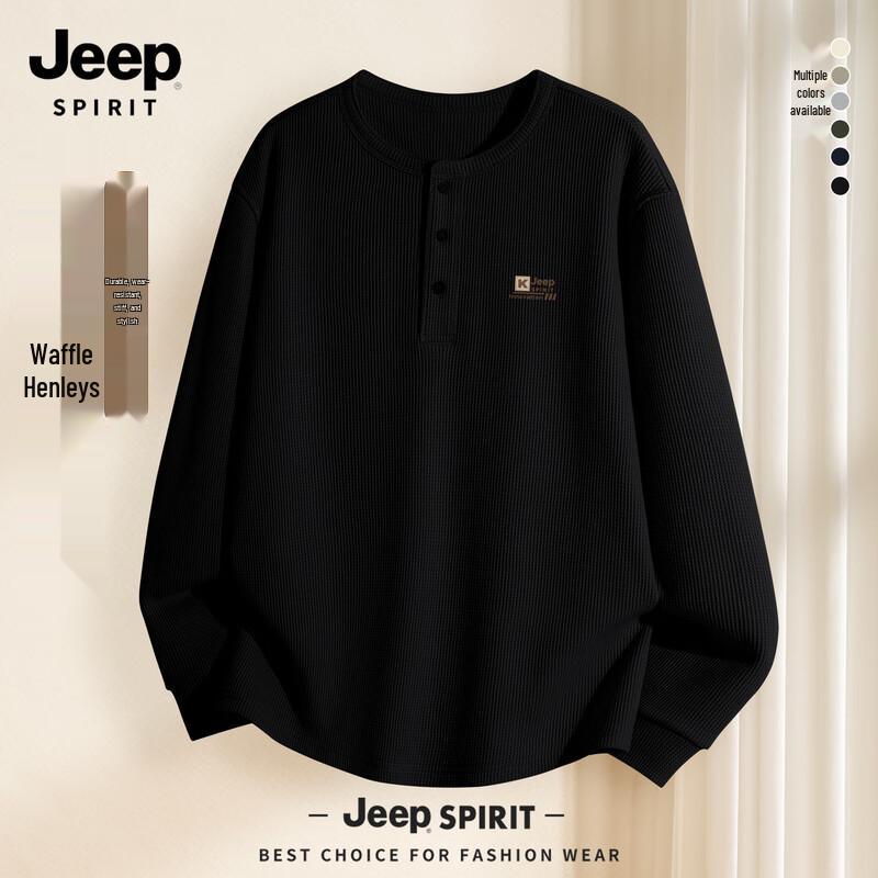 JEEP SPIRIT Men s Waffle Long Sleeve T-Shirt XL
