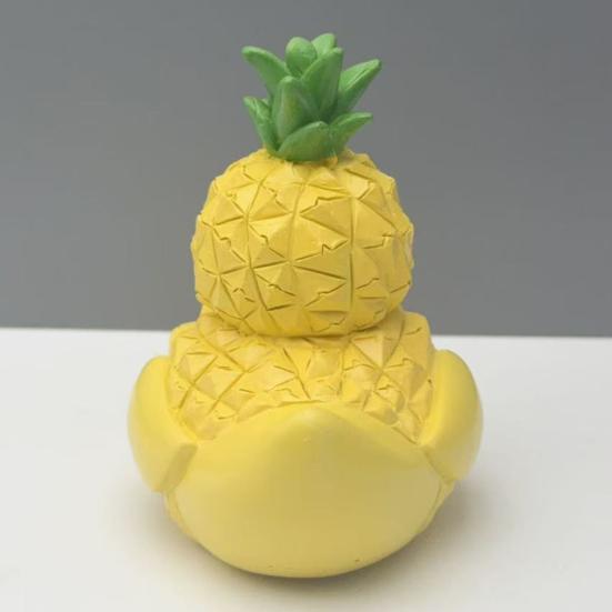 Fruit Duck Figurine Peach Pineapple Grape Strawberry Banana Resin Statue Sculpture Home Office Decoration Ornament