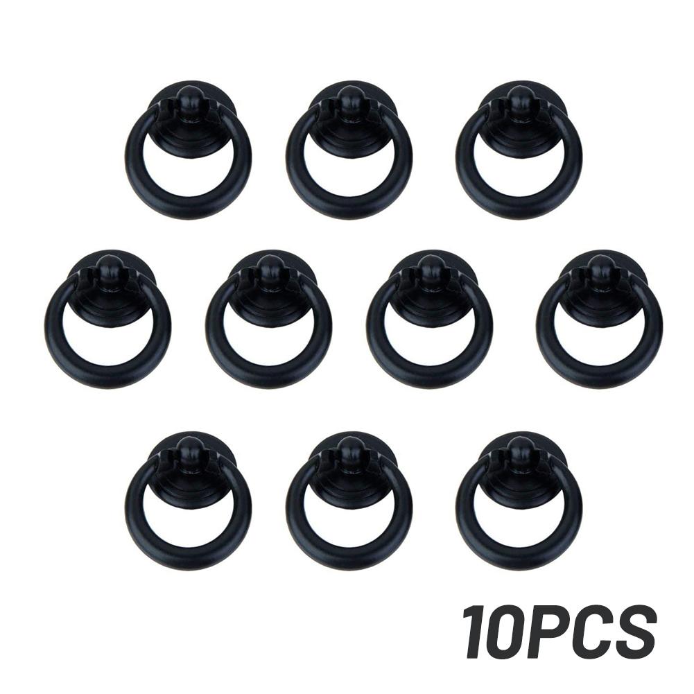10 Pcs Ring Pull Handle Kitchen Cupboard Cabinet Zinc Alloy Door Handle Drawer Drop Knobs 32*44mm Drawer Knob Pull Ring