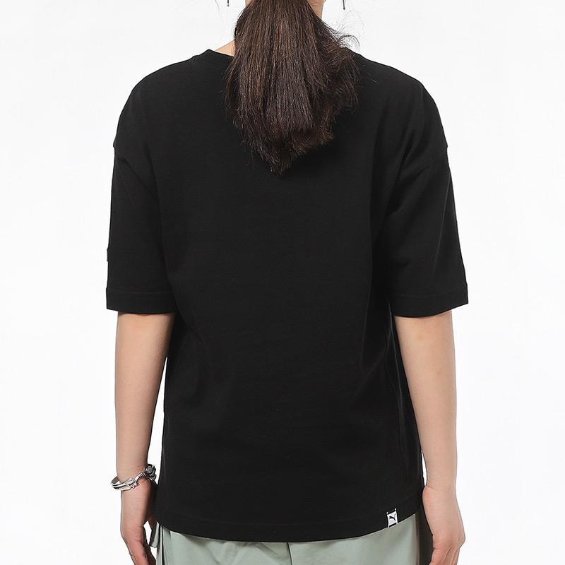 Puma Downtown Graphic Tee Casual Sporty Round Neck Short Sleeve T-Shirt Women Tops Black 531438-01
