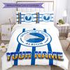 3pcs Brighton & Hove Albion F.C.  Cover Set - Personalized Name, HD Printed Bedding with 1 Cover and 2 Pillowcases - Perfect for Home Decor, Easy Care