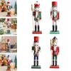 Nutcracker Figurine Christmas Decoration Standing Wooden Nutcracker Desktop