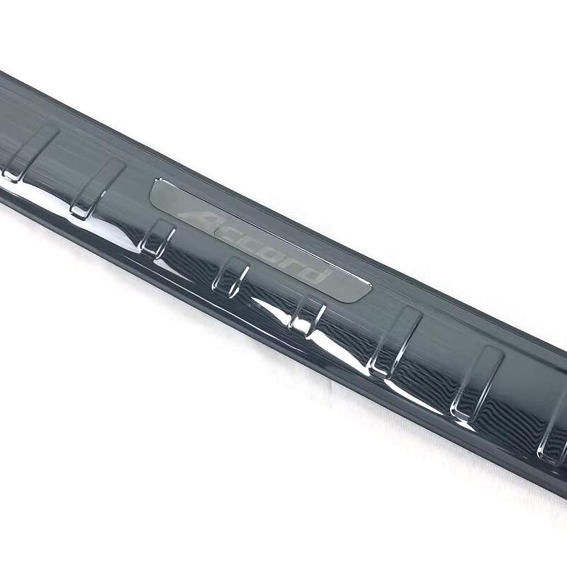 Honda Accord 2023-2026 Rear Bumper Guard, 11th Gen Tailgate Protector - Black Titanium/Silver
