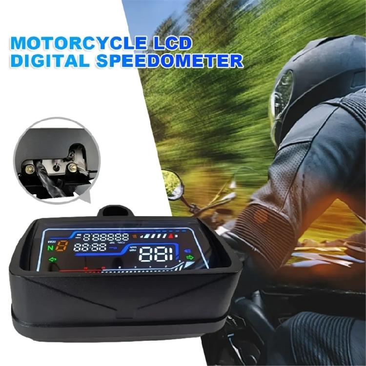 Motorcycle Dashboard LCD Digital Gauge Panel Instrument Cluster 12V Speed Odometer Enhanced Visibility for CG125 CG150