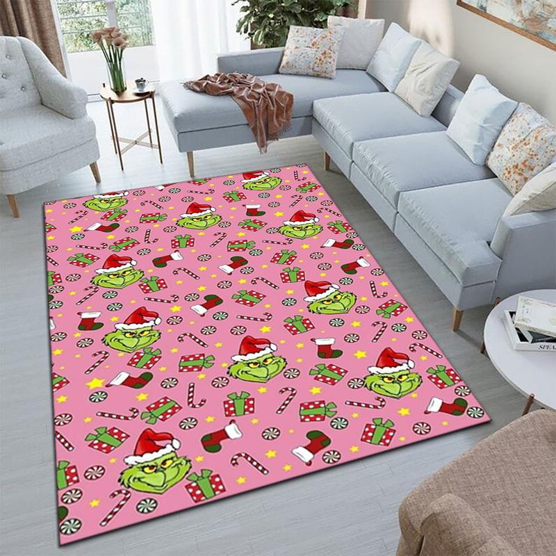 Christmas Gift Comedy Movie How the Grinch Stole Christmas carpet home living room decoration table and chairs anti slip door mat carpet A4