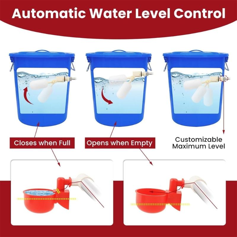 Complete PVC Pipe Chicken Drinking Assembly 58 Parts Auto Water Provider For Poultry