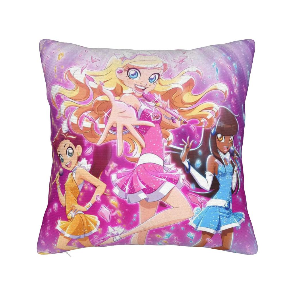 LoliRock Kopo Music Girls Pillow Case  Soft Pillow Cover Retro Trendy Pillowcases For Couch Sofa Bedroom