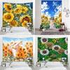 Sunflower Cartoon Wall Decor Tapestry Home Living Room Tapestry