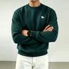 A minimalist-style crew-neck long-sleeve top with a loose fit and dropped shoulders—a casual sweatshirt perfect for fall and winter.