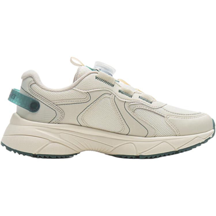 Li Ning Kids Comfortable Versatile Non-Slip Durable Low-Top Casual Shoes Kids sneaker Beige YKCU228-1