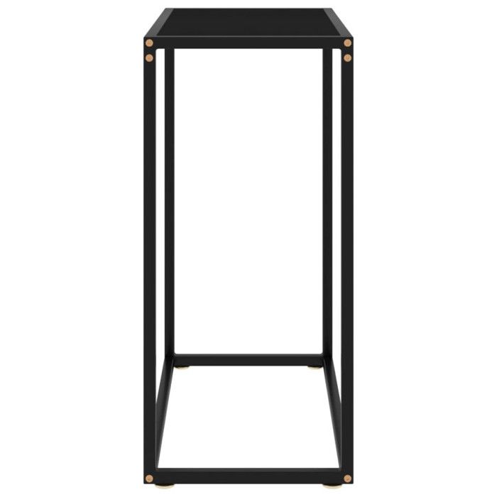 VidaXL Console Table Black 60x35x75 Cm Tempered Glass 322804