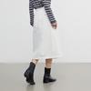 Elva' Island Women's High-Waisted Mid-Length A-Line Skirt