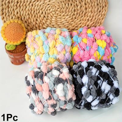 100g Lavorazione a Maglia Tessitura Colore Misto Materiali Artigianali Design Pompon Accessori per Indumenti Filato Grosso Fatto a Mano Uncinetto Multicolore
