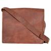 Real Goat Leather Vintage Messenger Bag Shoulder Laptop Bag Briefcase