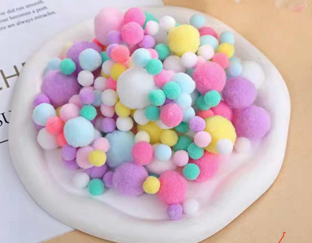 130Pcslot Pompom 1015202530Mm Fluffy Fuzz Pom Poms Balls Mixed Pompoms For Diy Crafts Wedding Decor Kid Toy Sewing Supplies