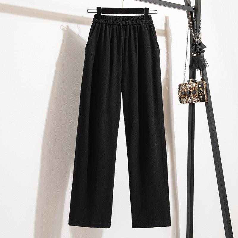 Kalhoty větší velikosti Dámské kalhoty Vintage plátěné Ležérní kalhoty Literární vázanka Pružný pas Harlekýnové kalhoty