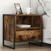 Nightstand Smoked Oak 50 x 39.5 x 50 cm Particleboard