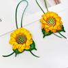 Cowhide Flower Bag Charm Hanging Ornaments Three-dimensional Sunflower Car Decoration Handmade National Style Bag Pendant
