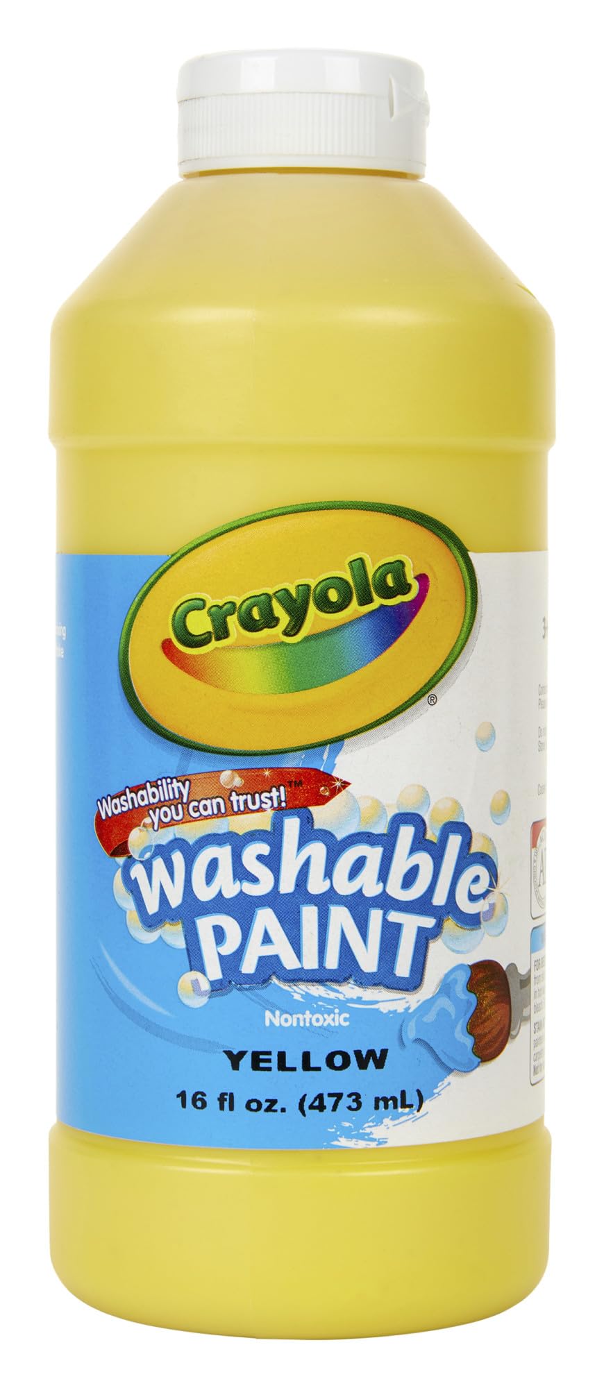 

Краска Crayola Bottle Paint Yellow Single Color Bottle Легко смывается водой 473 мл 201634 Оригинальный продукт жёлтый