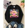 Girls Soft Crewneck SweatshirtSummer Vibes Pearl Shell Sea Turtle Starfish Print with Cute Creative Print, Casual All-Match for Fall Winter