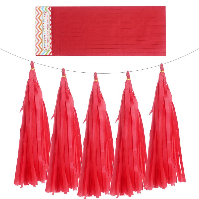 5pcs/lot Mixed DIY Tissue Paper Tassel Garland for Wedding Kids Birthday Party Decorations Baby Shower Favors Supplies