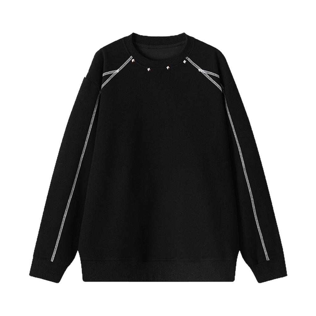 Crew Neck Sweater Men's Autumn and Winter Trend American Clothes Loose Coat
