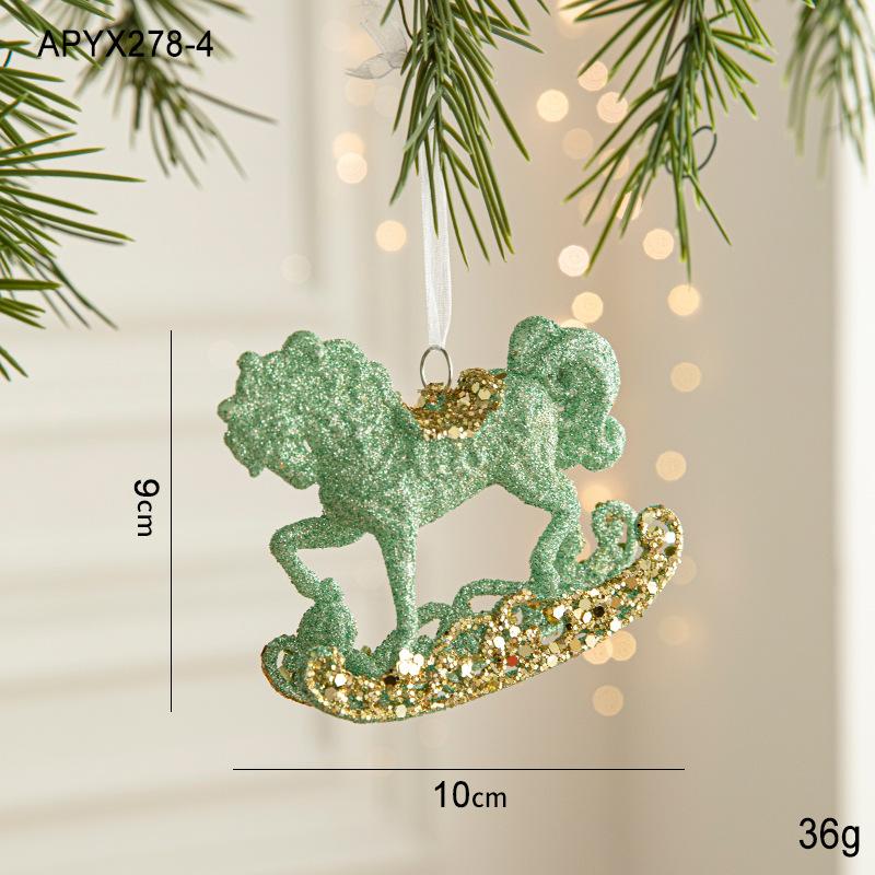 New Christmas Ornaments Green Butterfly Pendant Christmas Tree Pendant European Decoration Supplies In Stock