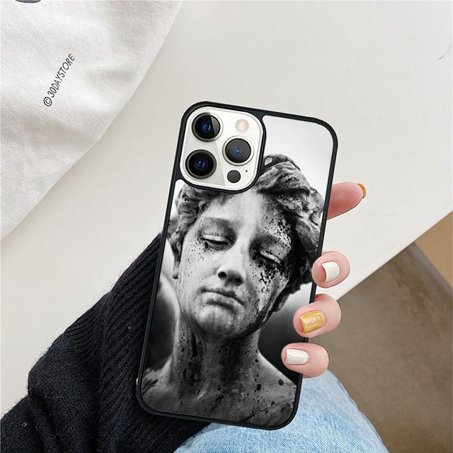 Greek Aesthetics Plaster statue art Phone Case For iPhone 17 Air 15 16 Cover 11 13 14 Pro Max 12 Plus Max Fundas