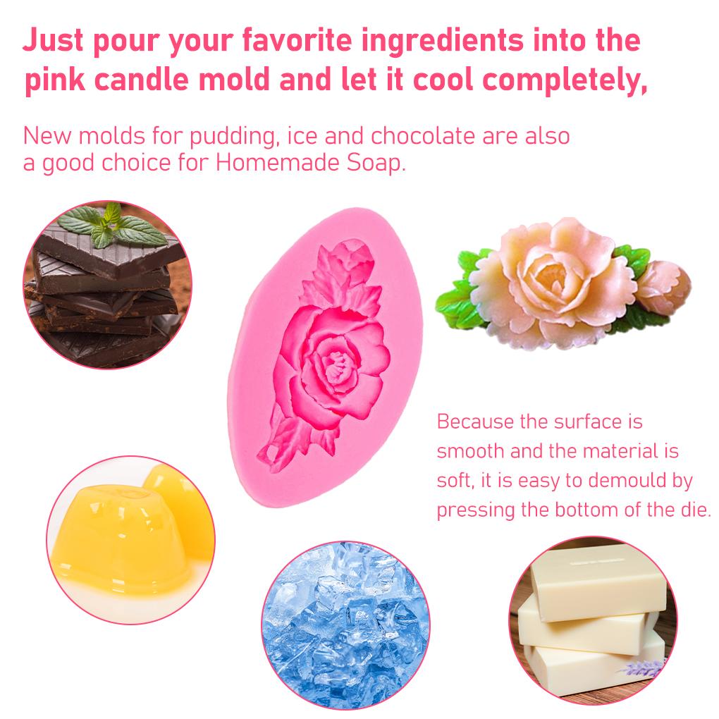Rose Cupcake Topper Fondant Molds DIY Chocolate Silicone Mould Home Bakery Reusable Cake Decorating Tool Kitchen Accessories
