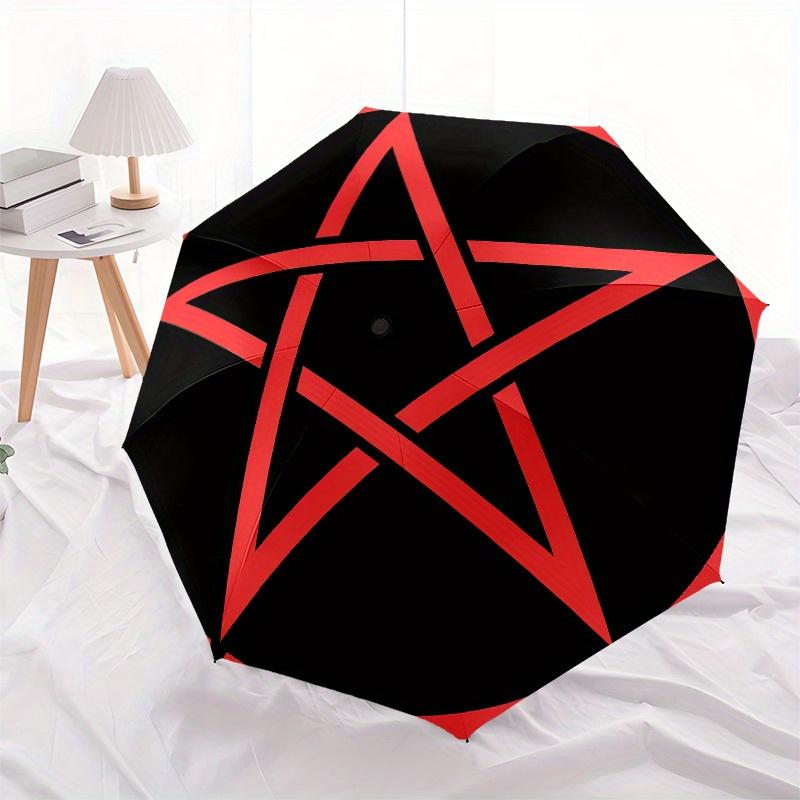Red Star Symbol Sticker - Unique Design for Any SurfaceUmbrella, Portable 3-Fold Compact Umbrella,Christmas Gift ES495
