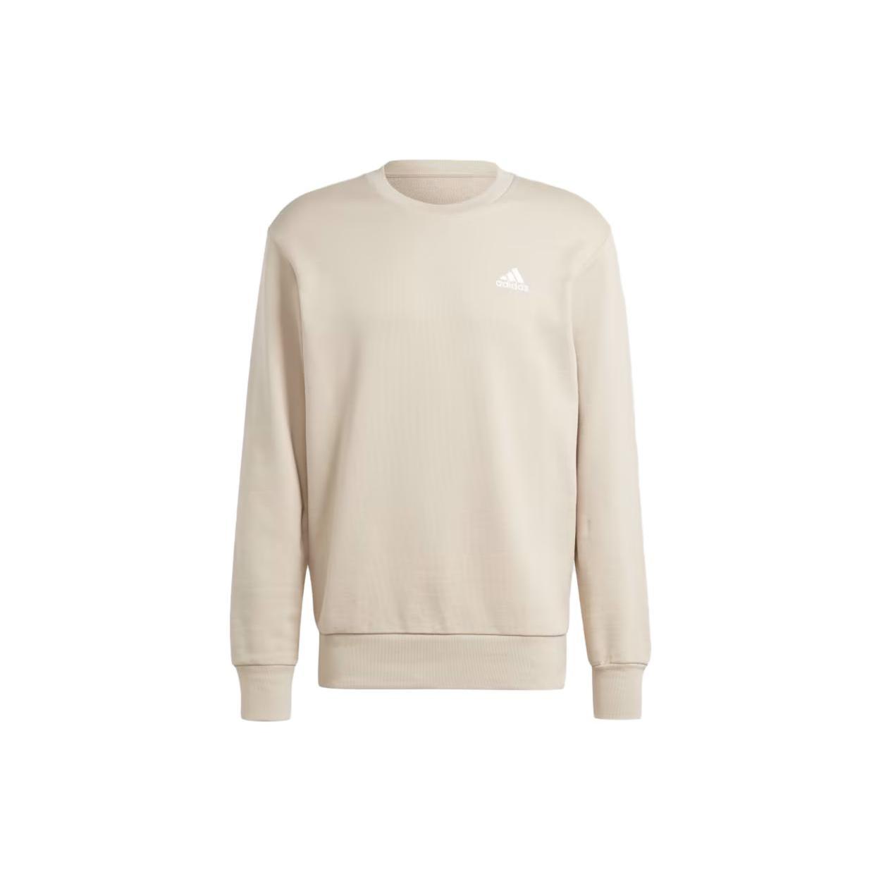 adidas Logo French Terry Sweatshirts Beige Men s IJ6106 XL