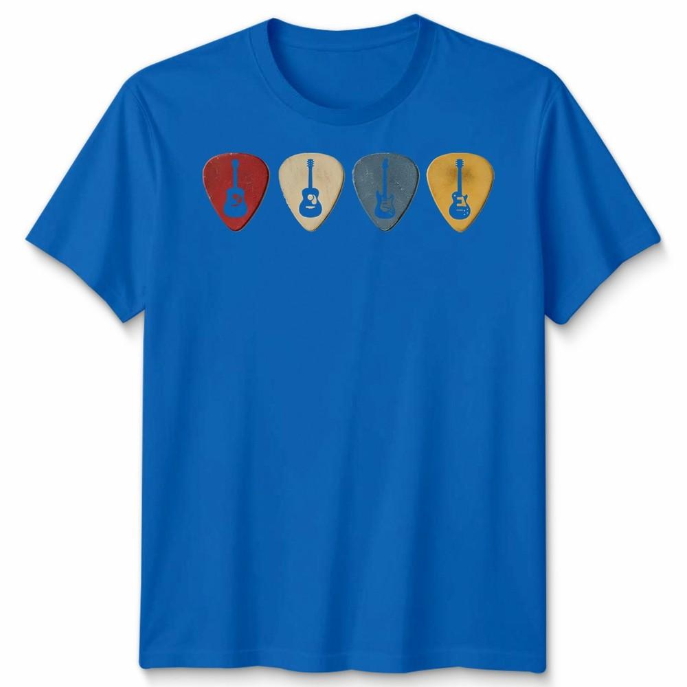 Guitar Pick Unisex T Shirt Gift For Guitarist Retro Vintage Unisexs Unisexs Tee
