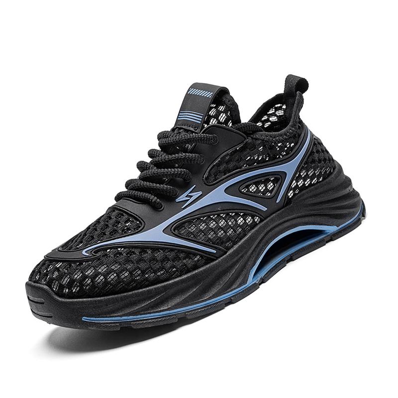 Men's Spring Summer New Lightweight Breathable Mesh Sports Shoes Casual Lazy Style PVC Outsole Non-Leather Leisure Running Shoes