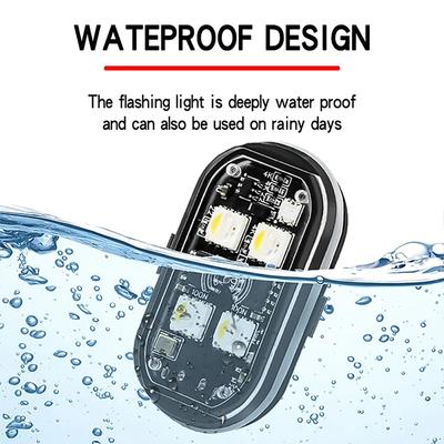 New Wireless LED Strobe Lights Car Decor Atmosphere Light, 8 Colors Rechargeable Led Lights Anti-Collision LED Warning Light