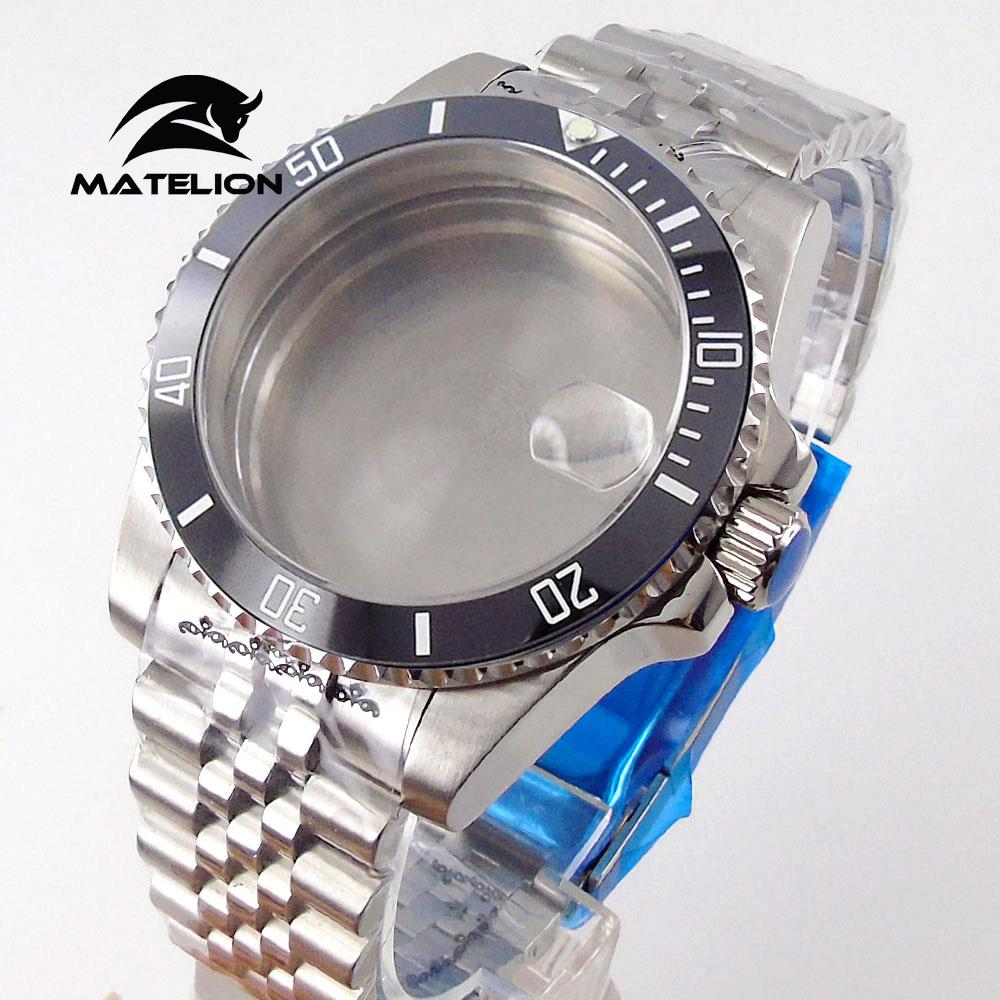 Matelion 200M Diving Case 40mm Fit NH35 NH36 NH34 GMT ETA 2824 PT5000 Watch Case Jubilee Bracelet Sapphire Glass Slide Buckle