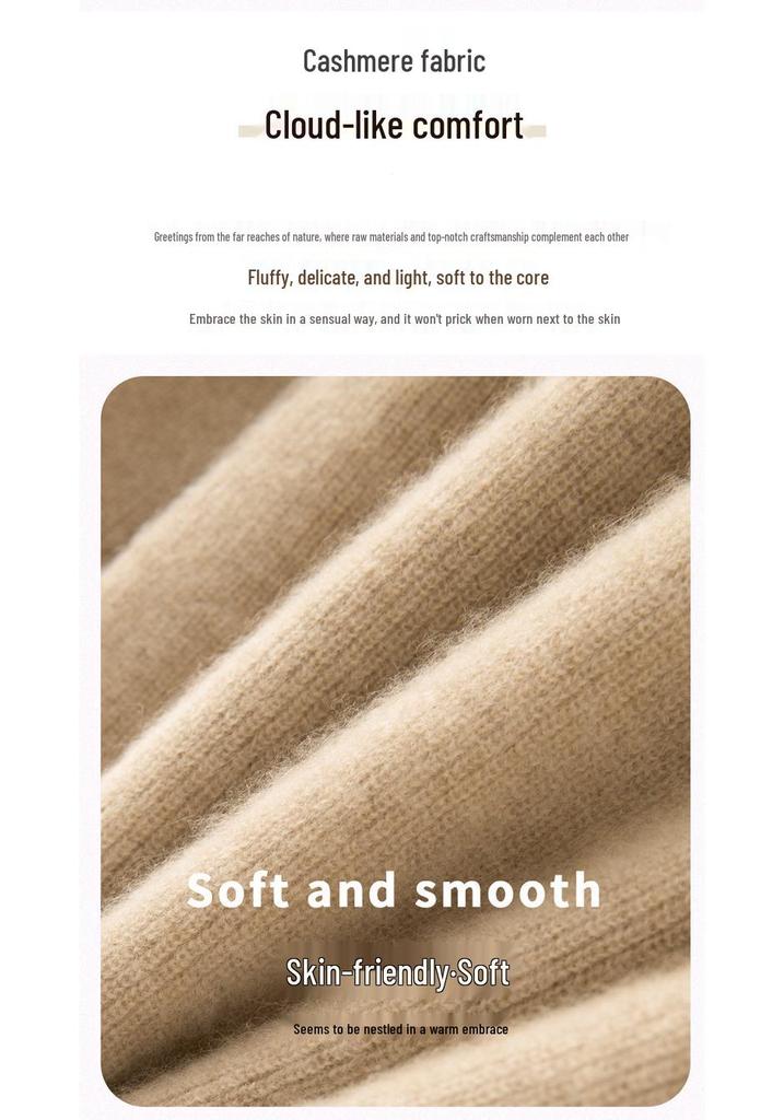 Korean Style Cashmere Loose Knit Women's Hoodie Sweater
