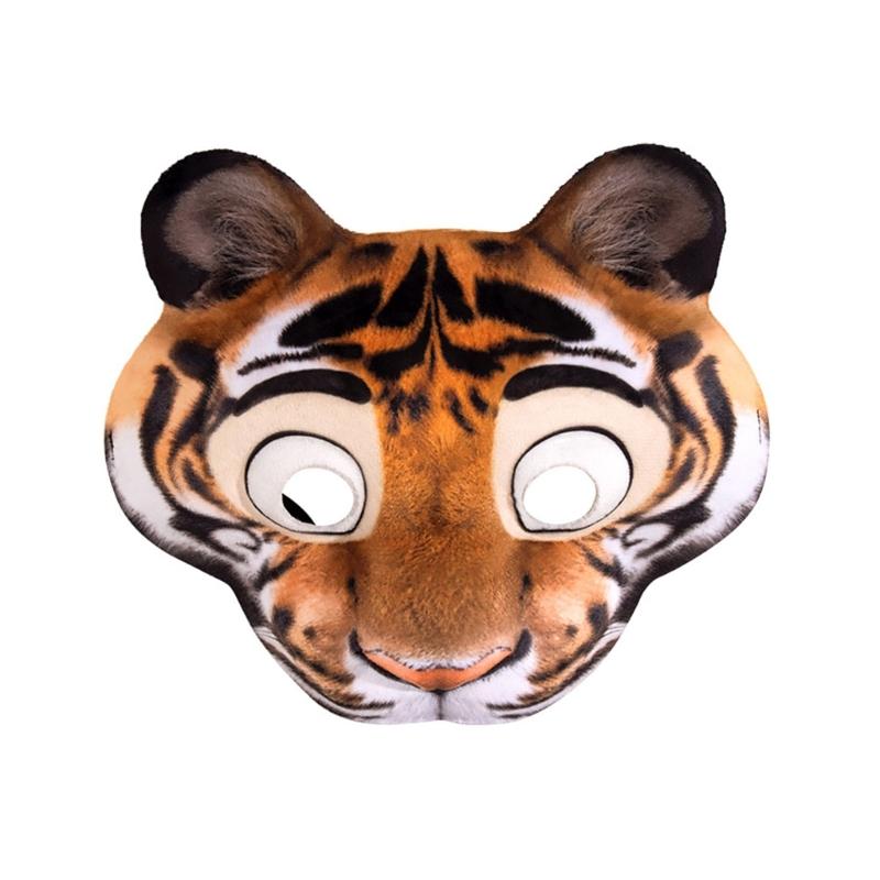 Cartoon Animal Masks For Kids Role Play Soft EVA Adjustable Elastic Strap Safe Costume Party Accessory Halloween School Performances