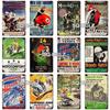 Mfoever Tin Motorcycle Metal Sign Vintage Plaque Poster Tin Sign Wall Decor For Bar Pub Club Retro TT Racing Poster Gift