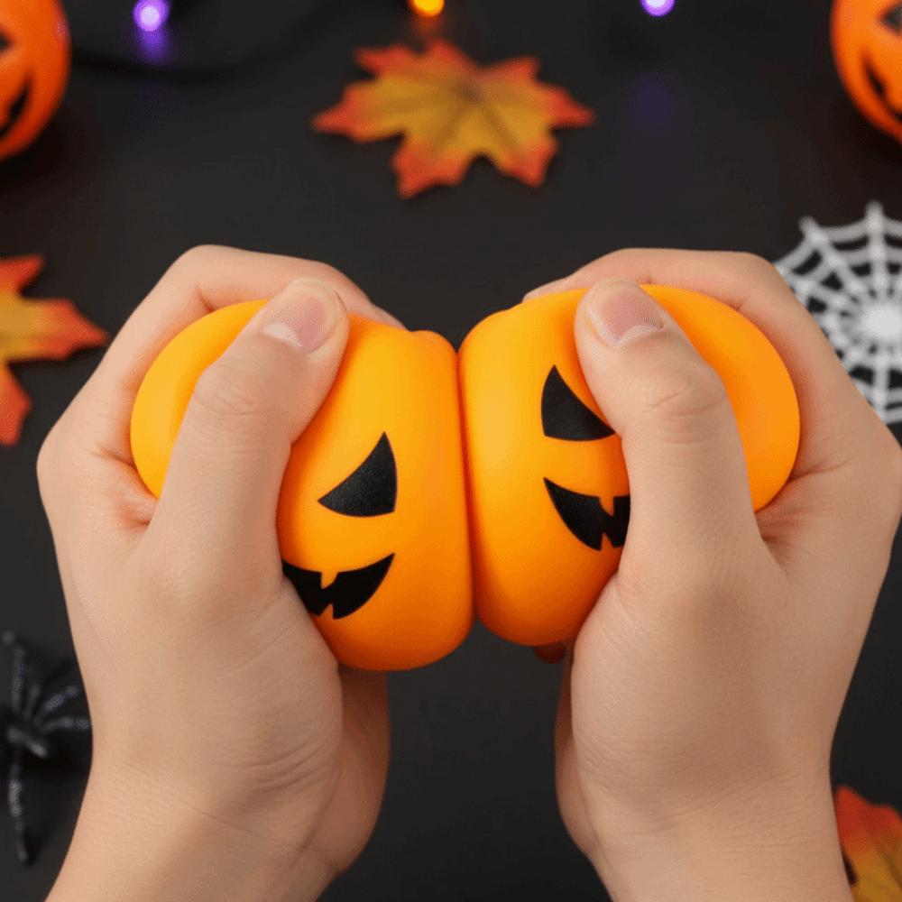 Slow-rebound Ultra-Elastic Pumpkin Squishy Sticky-Free TPR Novelty Toys Soft Squeeze Ball Kids