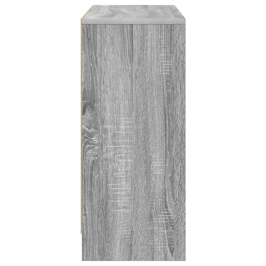 Sideboard with Drawers Grey Sonoma 88.5 X 27.5 X 63.5 Cm