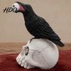 Ornamenti Cranio di Halloween Corvo su Arredo Casa Corvo Gotico Decorazione Desktop Statua
