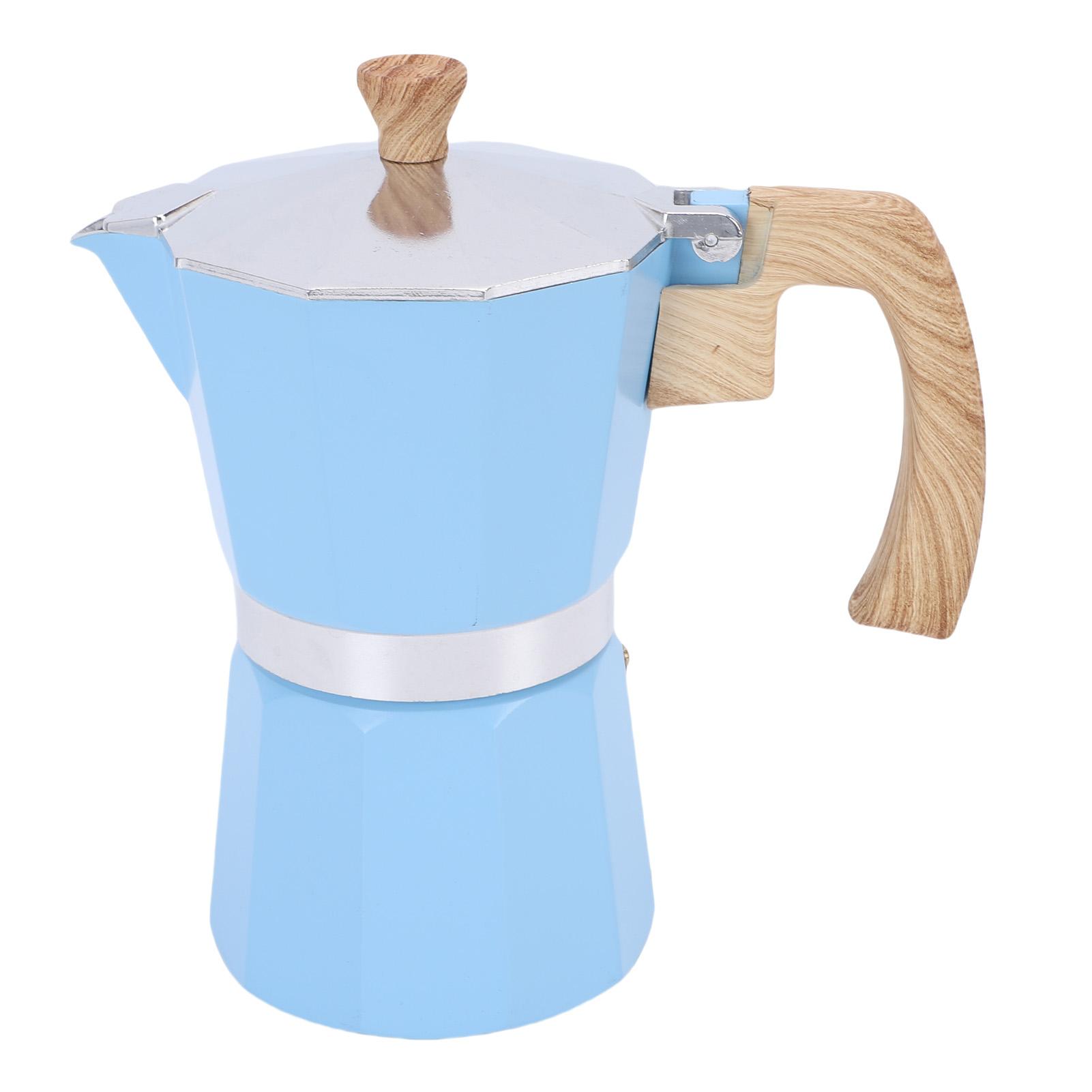 

Coffee Pot 300ML Single Valve Aluminum Alloy Stovetop Coffee Maker for Home Camping