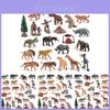 Realistic 24 Pieces Ancient Era Model Set With Prehistoric Animals And Static Figures